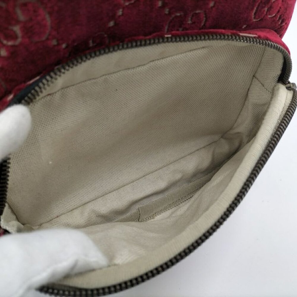 Gucci Backpack GG Velvet Velor Red - Picture 9 of 10